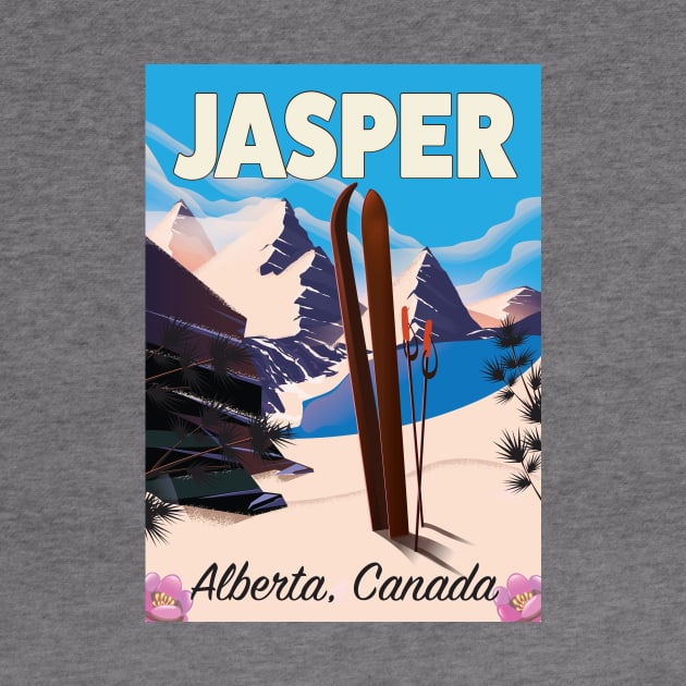 Jasper Alberta Canada Ski poster by nickemporium1